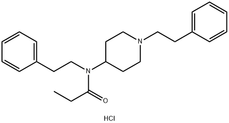 Propanamide, N-(2-phenylethyl)-N-[1-(2-phenylethyl)-4-piperidinyl]-, hydrochloride (1:1) Structural