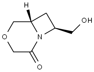 rel-(6R,8R)-8-(Hydroxymethyl)-4-oxa-1-azabicyclo[4.2.0]octan-2-one Structural