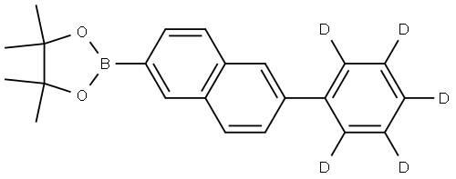 1,3,2-Dioxaborolane, 4,4,5,5-tetramethyl-2-[6-(phenyl-2,3,4,5,6-d5)-2-naphthalenyl]- Structural