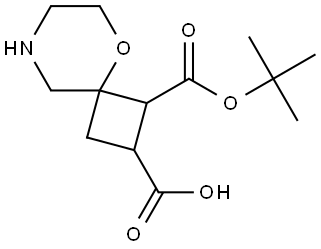 1-(tert-Butoxycarbonyl)-5-oxa-8-azaspiro[3.5]nonane-2-carboxylic acid Structural