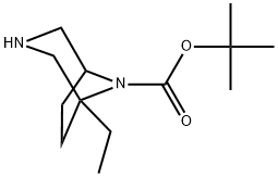 tert-Butyl 1-ethyl-3,8-diazabicyclo[3.2.1]octane-8-carboxylate Structural