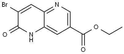 1,5-Naphthyridine-3-carboxylic acid, 7-bromo-5,6-dihydro-6-oxo-, ethyl ester Structural