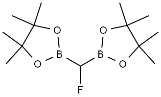 2,2'-(Fluoromethylene)bis(4,4,5,5-tetramethyl-1,3,2-dioxaborolane) Structural