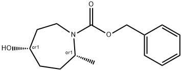 rel-Phenylmethyl (2R,5S)-hexahydro-5-hydroxy-2-methyl-1H-azepine-1-carboxylate Structural