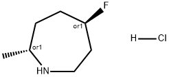 rel-1H-Azepine, 5-fluorohexahydro-2-methyl-, hydrochloride (1:1) Structural