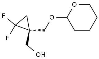 Cyclopropanemethanol, 2,2-difluoro-1-[[(tetrahydro-2H-pyran-2-yl)oxy]methyl]-, (1S)- Structural