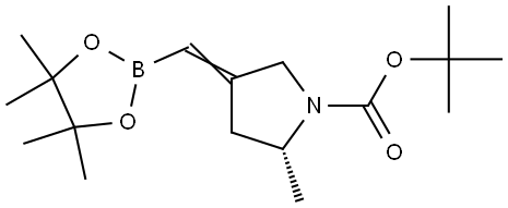 1-Pyrrolidinecarboxylic acid, 2-methyl-4-[(4,4,5,5-tetramethyl-1,3,2-dioxaborolan-2-yl)methylene]-, 1,1-dimethylethyl ester, (2R)- Structural