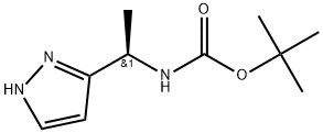 tert-Butyl (R)-(1-(1H-pyrazol-3-yl)ethyl)carbamate Structural