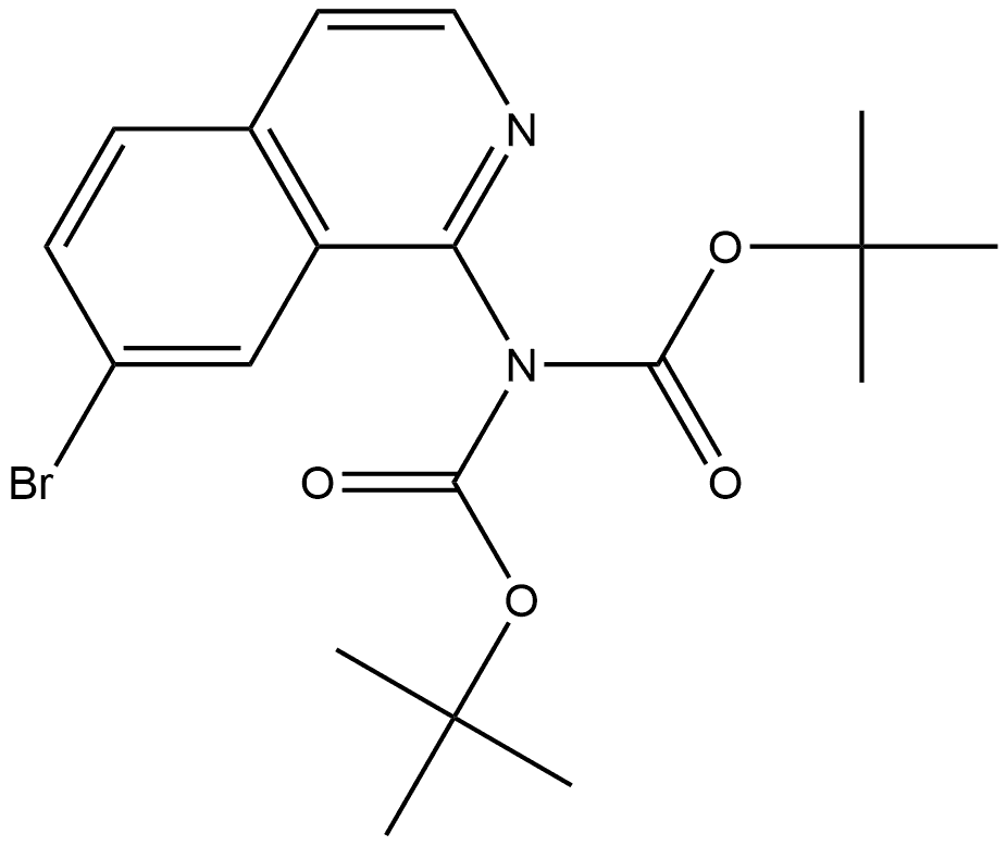 Imidodicarbonic acid, 2-(7-bromo-1-isoquinolinyl)-, 1,3-bis(1,1-dimethylethyl) ester Structural