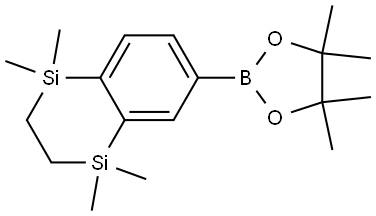 1,1,4,4-tetramethyl-6-(4,4,5,5-tetramethyl-1,3,2-dioxaborolan-2-yl)-1,2,3,4-tetrahydrobenzo[b][1,4]disiline Structural