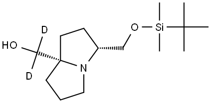(3-(((tert-Butyldimethylsilyl)oxy)methyl)tetrahydro-1H-pyrrolizin-7a(5H)-yl)methanol-d2 Structural