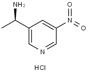 3-Pyridinemethanamine, α-methyl-5-nitro-, hydrochloride (1:1), (αR)- Structural