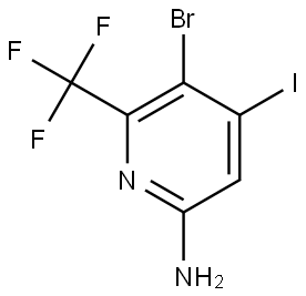 2-Pyridinamine, 5-bromo-4-iodo-6-(trifluoromethyl)- Structural