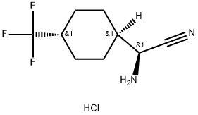 trans-(αS)-2-Amino-2-(4-(trifluoromethyl)cyclohexyl)acetonitrile hydrochloride Structural