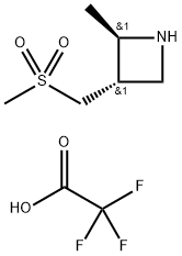 Azetidine, 2-methyl-3-[(methylsulfonyl)methyl]-, (2R,3S)-rel-, 2,2,2-trifluoroacetate (1:1) Structural