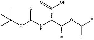 N-(tert-Butoxycarbonyl)-O-(difluoromethyl)-L-threonine Structural