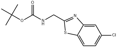 tert-Butyl ((5-chlorobenzo[d]thiazol-2-yl)methyl)carbamate Structural