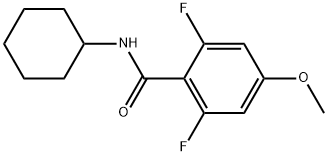 N-cyclohexyl-2,6-difluoro-4-methoxybenzamide Structural