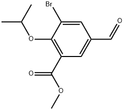Methyl 3-bromo-5-formyl-2-isopropoxybenzoate Structural