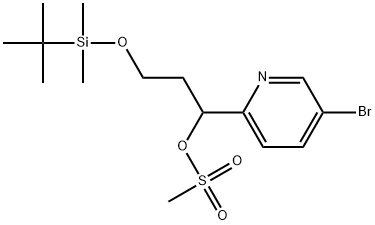2-Pyridinemethanol, 5-bromo-α-[2-[[(1,1-dimethylethyl)dimethylsilyl]oxy]ethyl]-, 2-methanesulfonate Structural