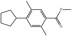 methyl 4-cyclopentyl-2,5-dimethylbenzoate Structural