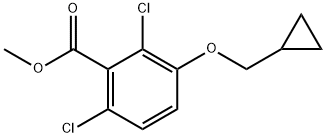 methyl 2,6-dichloro-3-(cyclopropylmethoxy)benzoate Structural