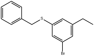 benzyl(3-bromo-5-ethylphenyl)sulfane Structural
