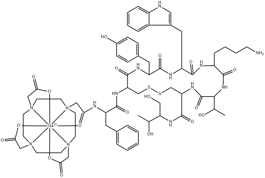 Ga-DOTA-TOC acetate Structural