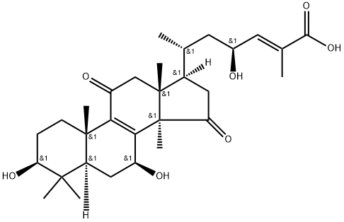 Lanosta-8,24-dien-26-oic acid, 3,7,23-trihydroxy-11,15-dioxo-, (3β,7β,23S,24E)- Structural