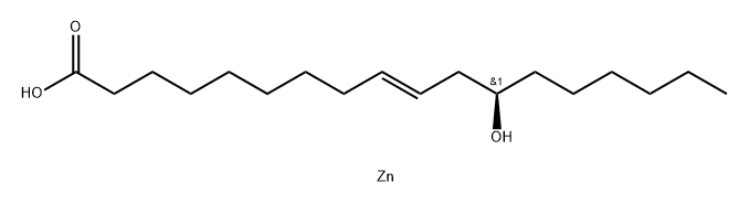 Zinc(II) (R,E)-12-hydroxyoctadec-9-enoate Structural