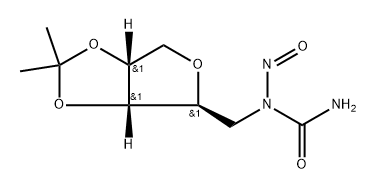 Ribitol,2,5-anhydro-1-deoxy-3,4-O-isopropylidene-1-(1-nitrosoureido)-, DL- (8CI) Structural