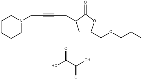 oxalic acid 3-(4-piperidin-1-ylbut-2-ynyl)-5-(propoxymethyl)oxolan-2-one Structural