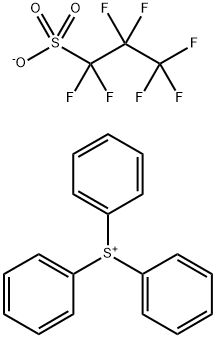 Sulfonium, triphenyl-, 1,1,2,2,3,3,3-heptafluoro-1-propanesulfonate (1:1) Structural