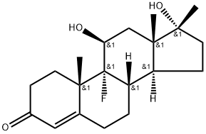 Androst-4-en-3-one, 9-fluoro-11,17-dihydroxy-17-methyl-, (11β,17α)- (9CI) Structural