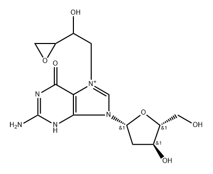 Guanosine, 2'-deoxy-7-(2-hydroxy-2-oxiranylethyl)- (9CI) Structural