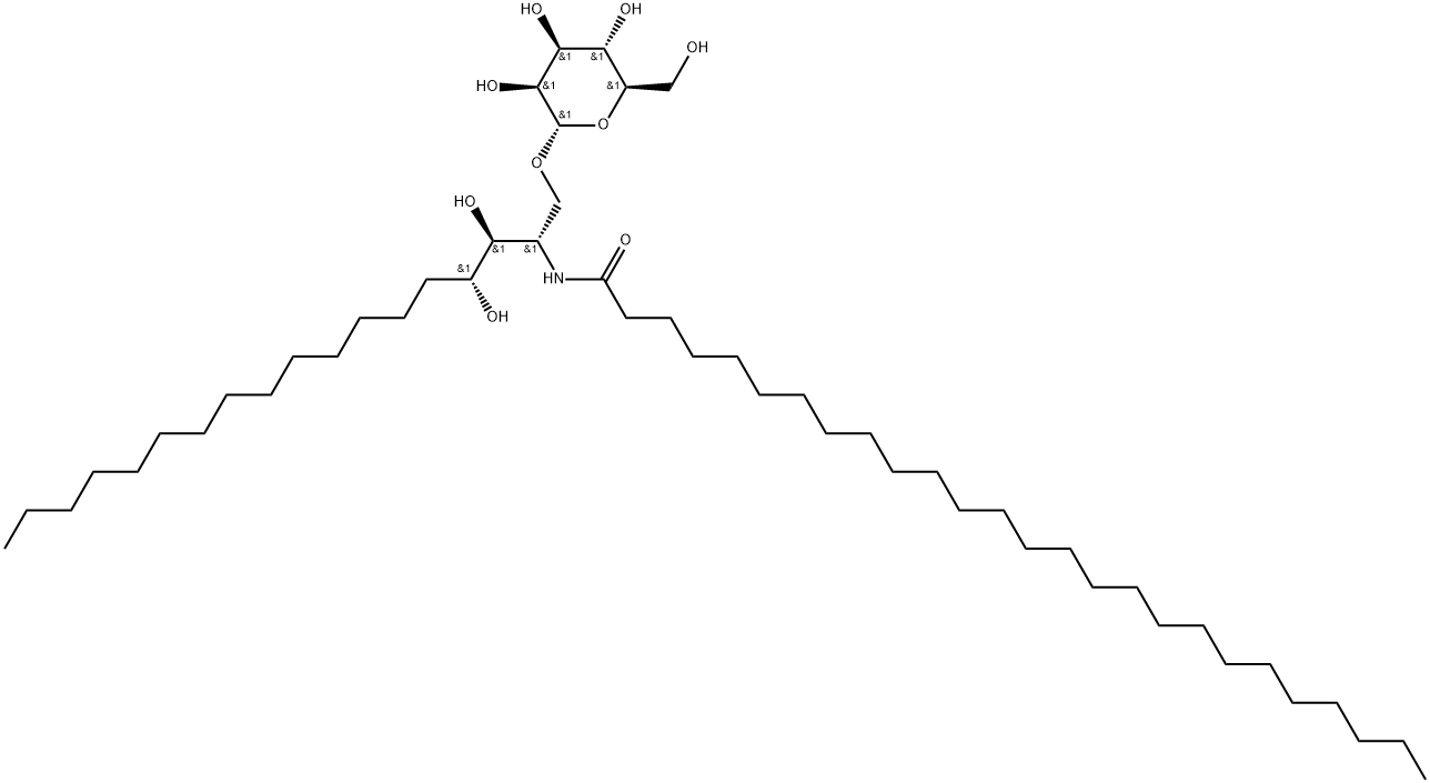Hexacosanamide, N-[(1S,2S,3R)-2,3-dihydroxy-1-[(α-D-mannopyranosyloxy)methyl]heptadecyl]- Structural