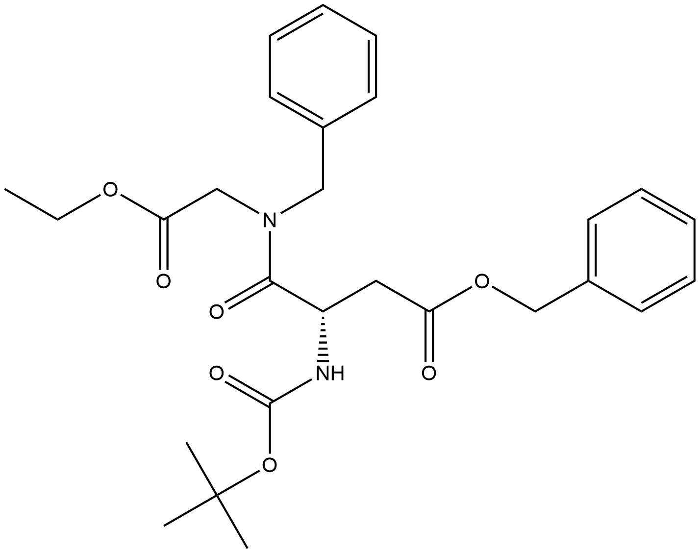 Glycine, N-[(1,1-dimethylethoxy)carbonyl]-L-α-aspartyl-N-(phenylmethyl)-, 2-ethyl 1-(phenylmethyl) ester (9CI) Structural