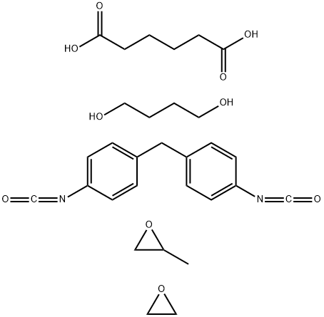 Hexanedioic acid, polymer with 1,4-butanediol, 1,1'-methylenebis[4-isocyanatobenzene], methyloxirane and oxirane Structural