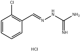Hydrazinecarboximidamide, 2-[(2-chlorophenyl)methylene]-, hydrochloride (1:1) Structural