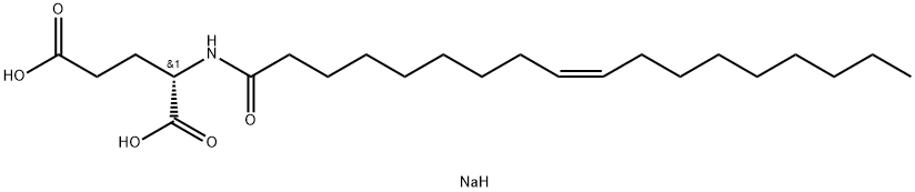 L-Glutamic acid, N-[(9Z)-1-oxo-9-octadecenyl]-, monosodium salt (9CI) Structural