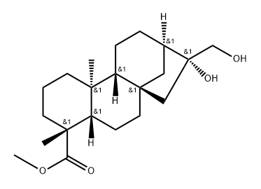 Kauran-18-oic acid, 16,17-dihydroxy-, methyl ester, (4α)- Structural