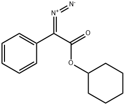 Benzeneacetic acid, α-diazo-, cyclohexyl ester Structural