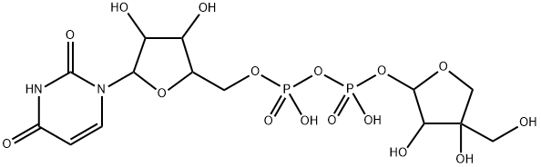 Uridine 5'-(trihydrogen diphosphate), P'-D-apio-α-D-furanosyl ester Structural