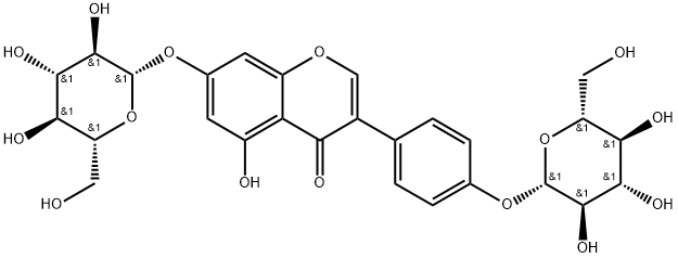 Genistein 7,4'-di-O-β-D-glucopyranoside Structural