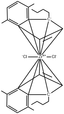 Zirconium, bis[(1,2,3,3a,7a-η)-1-butyl-4,7-dimethyl-1H-inden-1-yl]dichloro- Structural