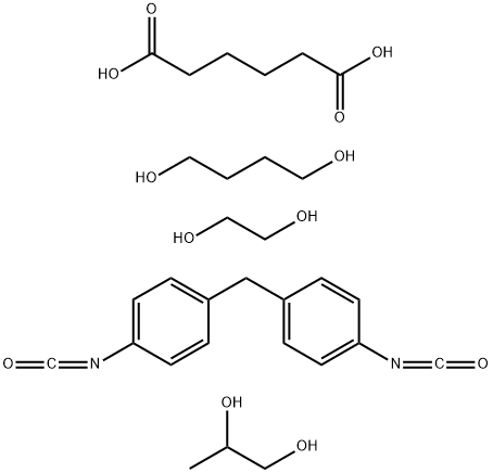 Hexanedioic acid, polymer with 1,4-butanediol, 1,2-ethanediol, 1,1'-methylenebis[4-isocyanatobenzene] and 1,2-propanediol