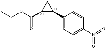 trans-ethyl -2-(4-nitrophenyl)cyclopropane-1-carboxylate Structural