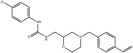 N-(4-Chlorophenyl)-N′-[[4-[(4-ethenylphenyl)methyl]-2-morpholinyl]methyl]urea Structural
