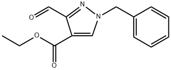 Ethyl 1-benzyl-3-formyl-1H-pyrazole-4-carboxylate Structural