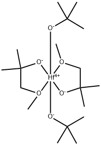 Hafnium bis[1-(methoxy-kO)-2-methyl-2-propano-lato-kO]bis(2-methyl-2-propanolato) Structural